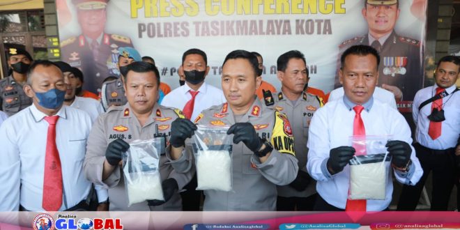 Sat Res Narkoba Polres Tasikmalaya Kota Ungkap Peredaran Narkoba Jenis Sabu 1,2 Kilogram, Ganja dan Sediaan Farmasi