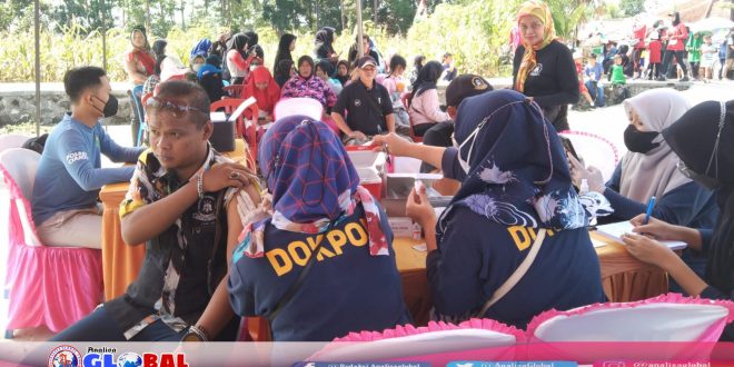 Polres Ciamis Kembali Buka Layanan Vaksinasi di Desa Panyingkiran Ciamis